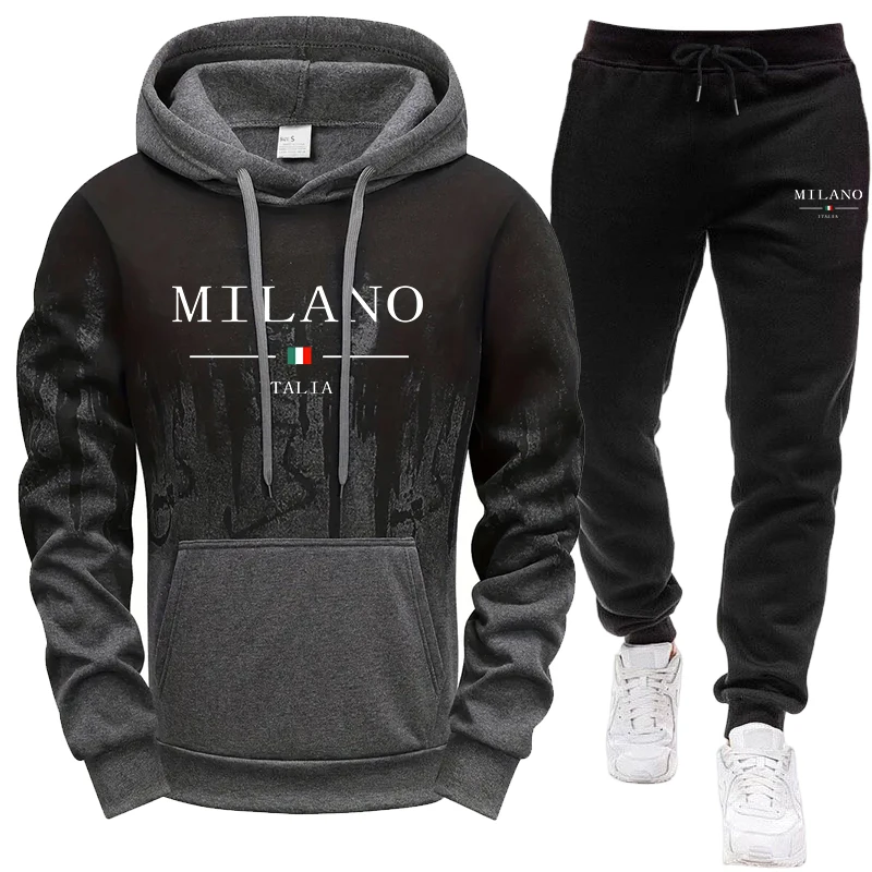Joggers Pants - Conjunto Masculino/ Moletom com Capuz/ Calças