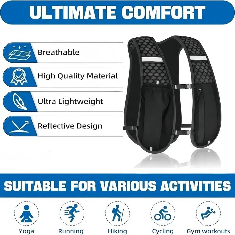 Colete de caminhada leve para  - Hydration Vest avaliação e preço